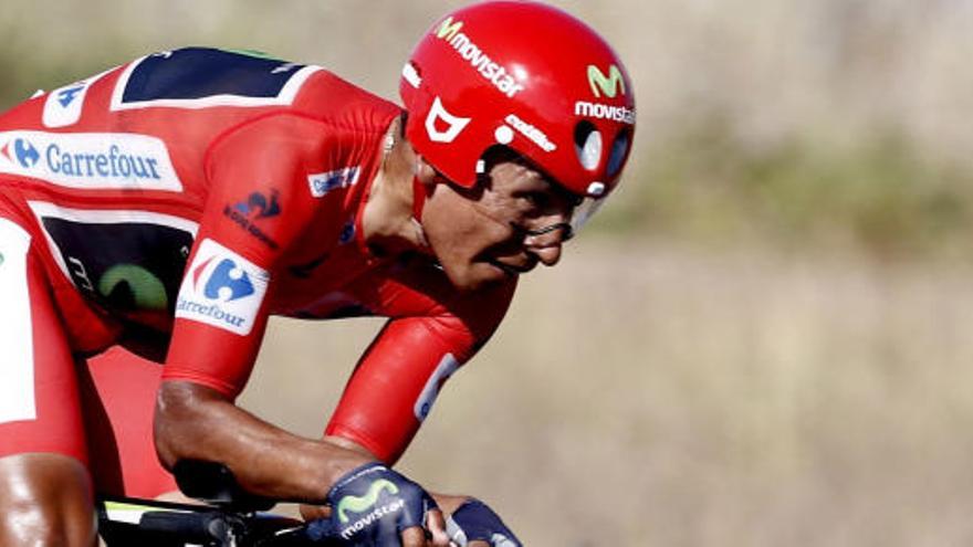 Nairo Quintana (Movistar) durante la 19 etapa de la Vuelta disputada en lacontrarreloj individual ente Jávea y Calpe.