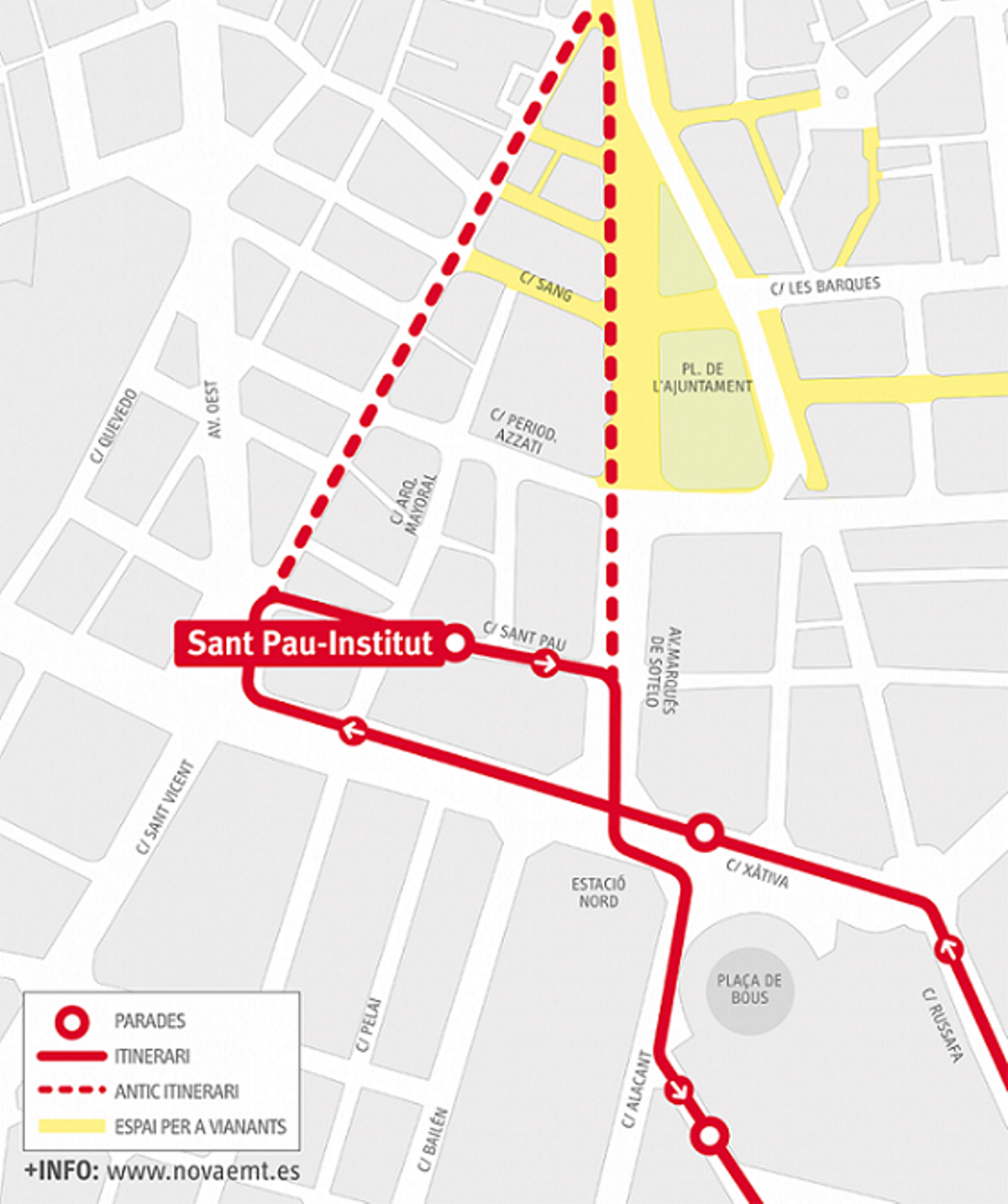 Los cambios y nuevas líneas en la EMT para después de Fallas