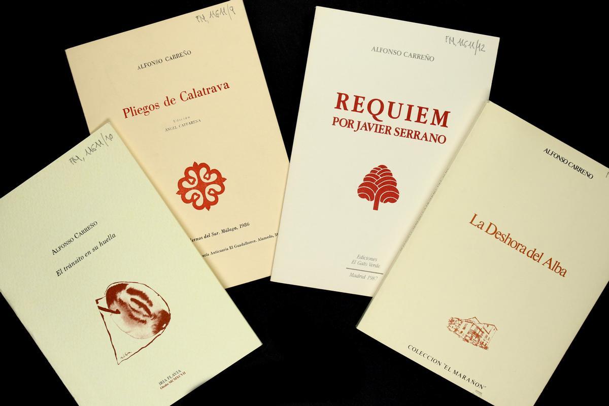 Principales poemarios de Alfonso Carreño.