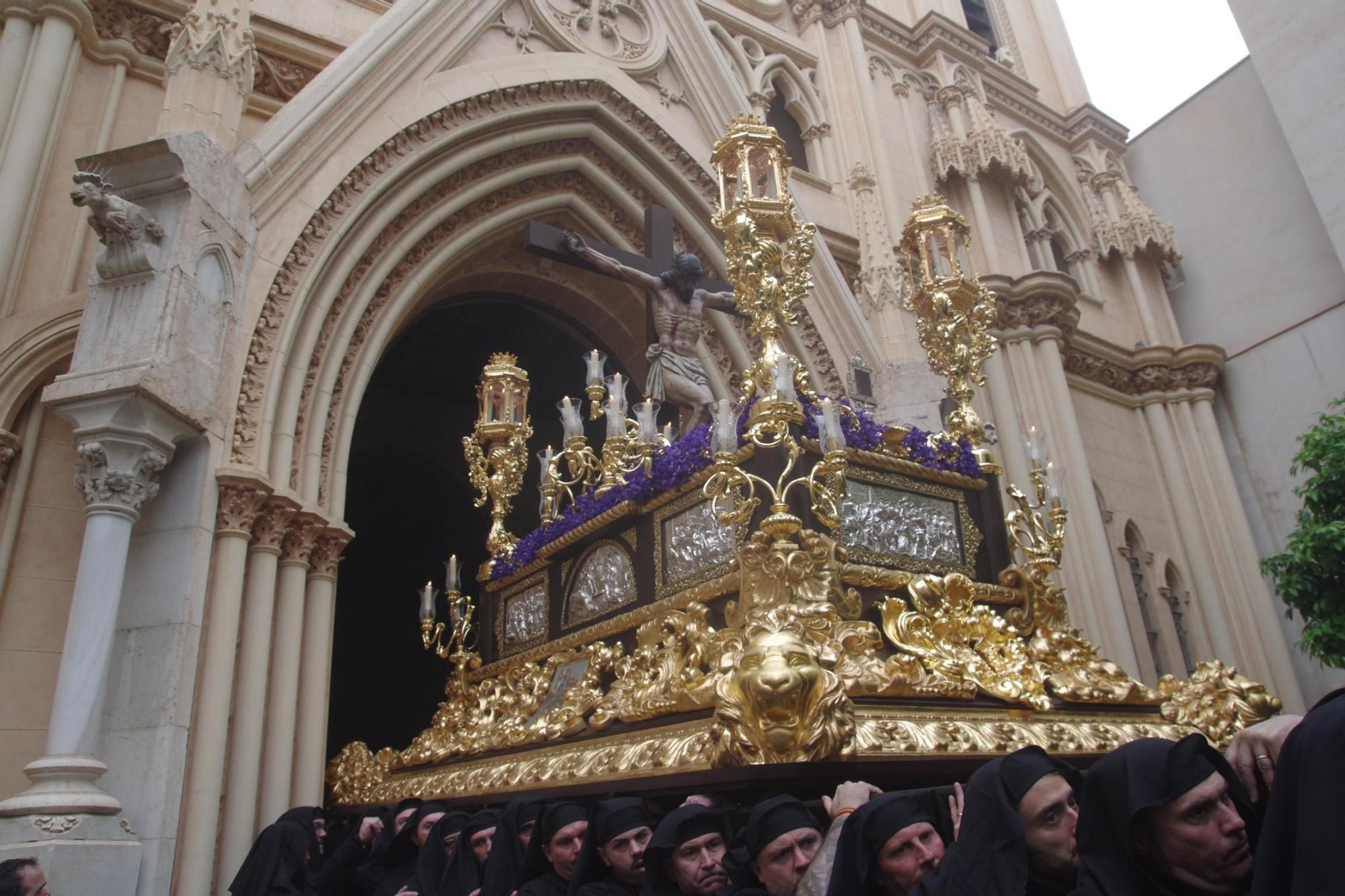 Procesión del Cristo de la Clemencia en el Sábado de Pasión de la Semana Santa de Málaga.