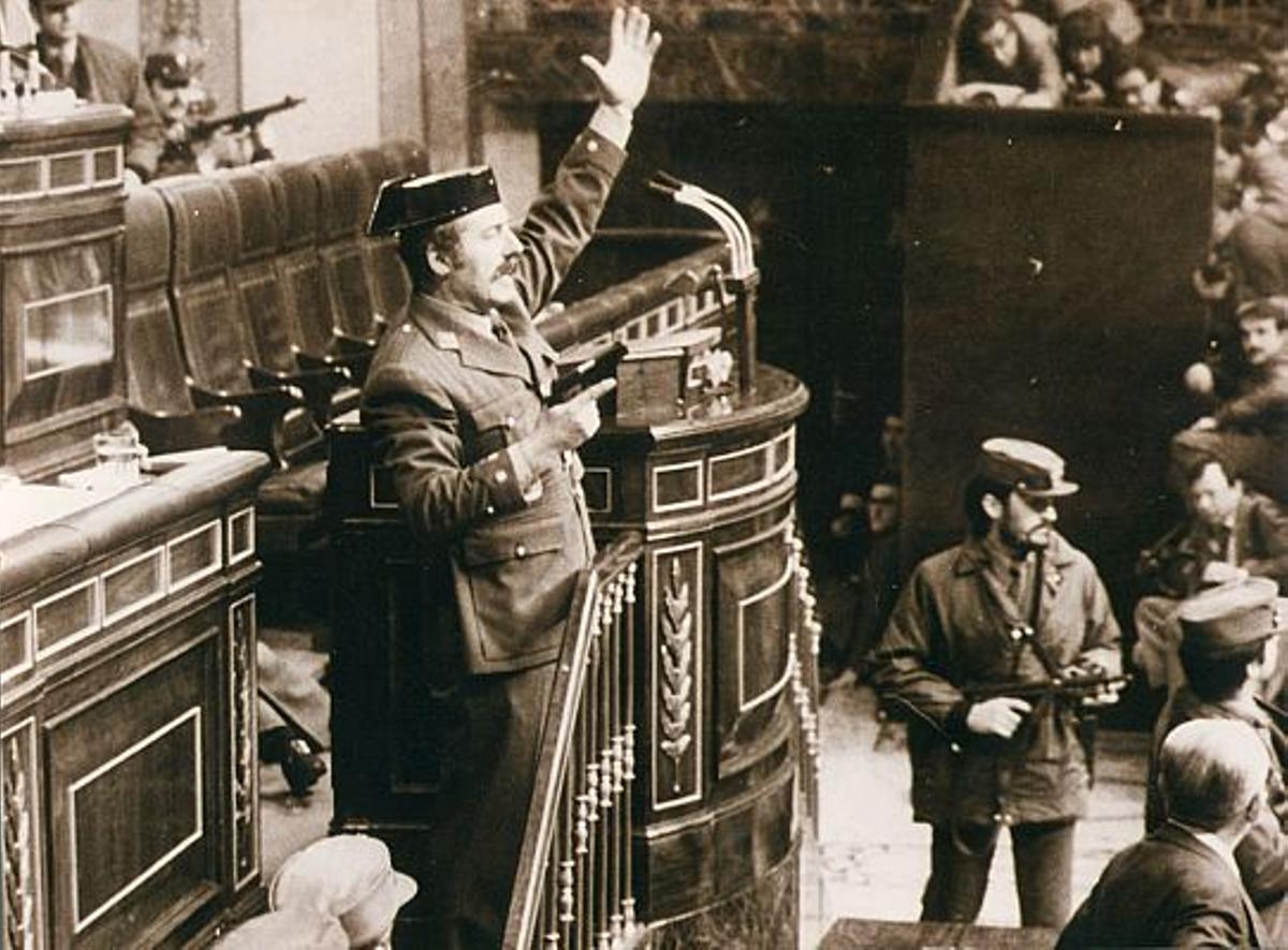 El 23-F, desde dentro del Congreso de los Diputados.