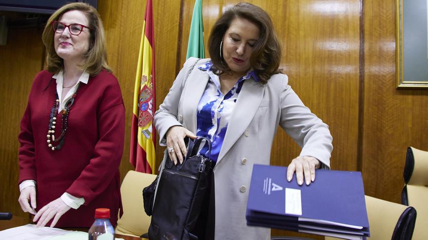 La consejera de Agricultura, Agua y Desarrollo Rural de la Junta de Andalucía, Carmen Crespo, comparece la comisión parlamentaria.