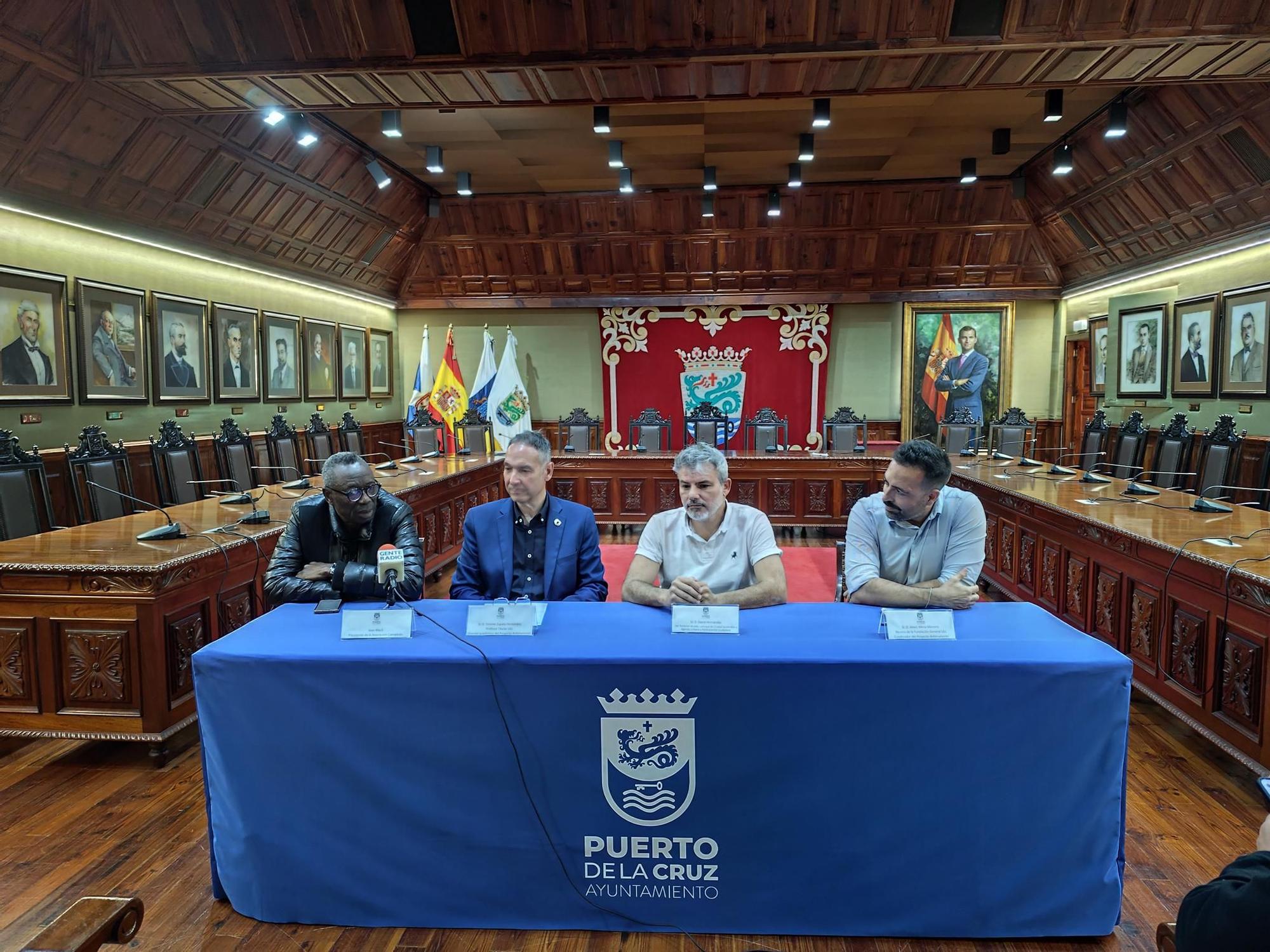 Desde la izquierda, Jean Mack, Vicente Zapata, David Hernández y Alexis Mesa