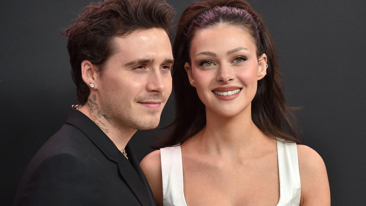 Brooklyn Beckham y su mujer, Nicola Peltz,  en la 'premier' de 'Lola', en Los Ángeles, en febrero de 2024.