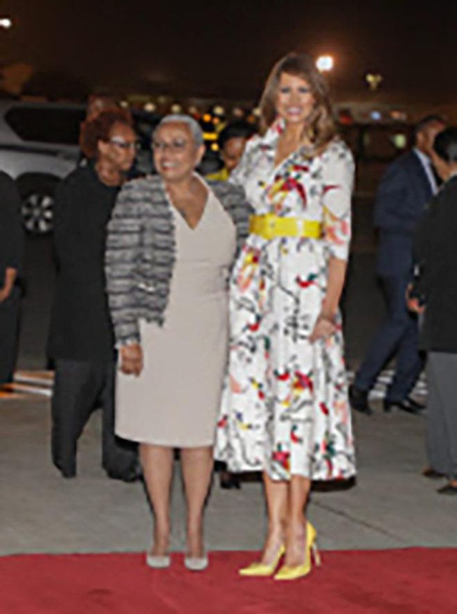 Melania Trump y Margaret Gakuo