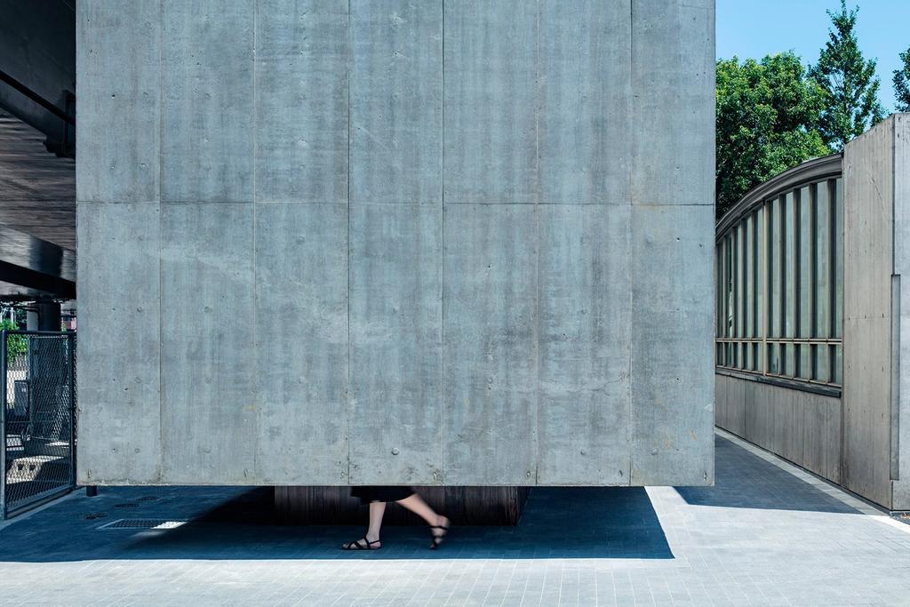 Exterior del baño flotante.