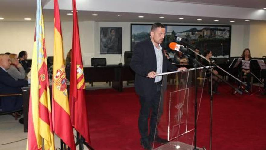 El edil Martínez, durante su intervención en el acto.