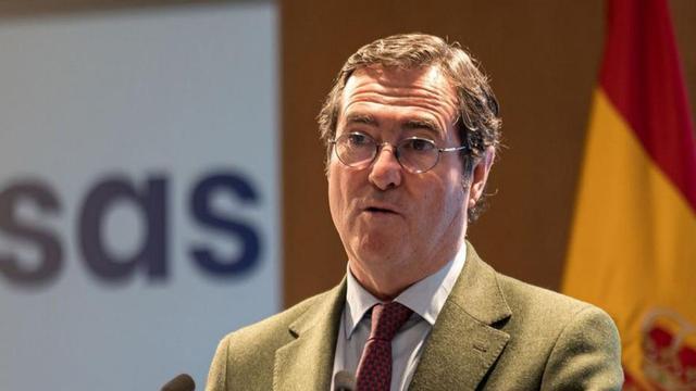 El president de la CEOE, Antonio Garamendi, en un acte a Madrid. | DIEGO RADAMÉS / EUROPA PRESS