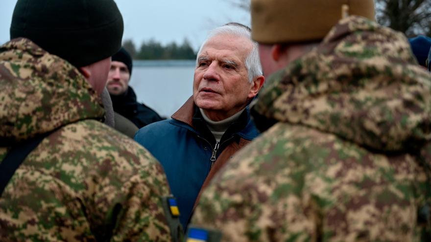 L'alt representant per a la política exterior de la UE, Josep Borrell, durant la seva visita a Ucraïna