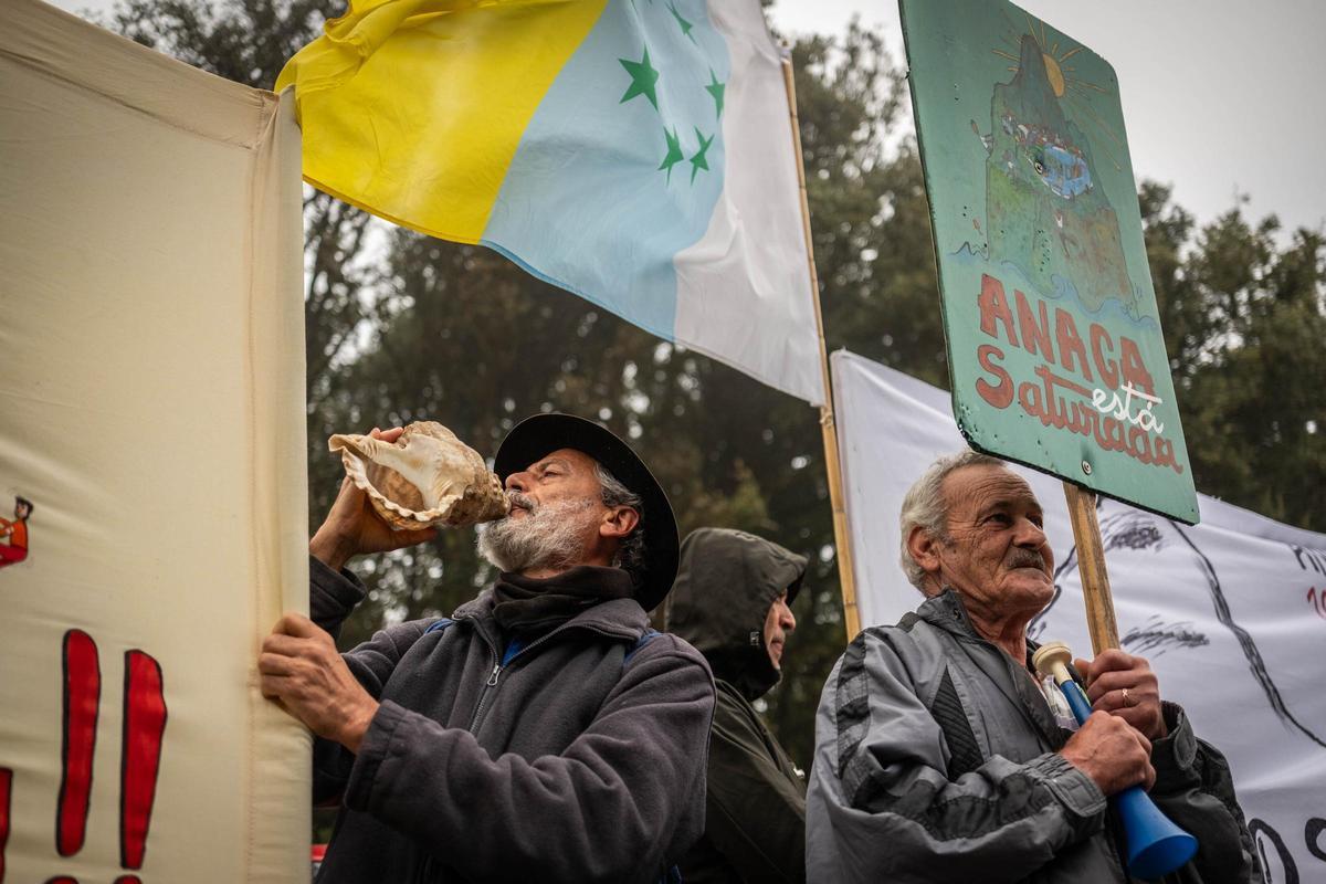 Manifestación en Anaga