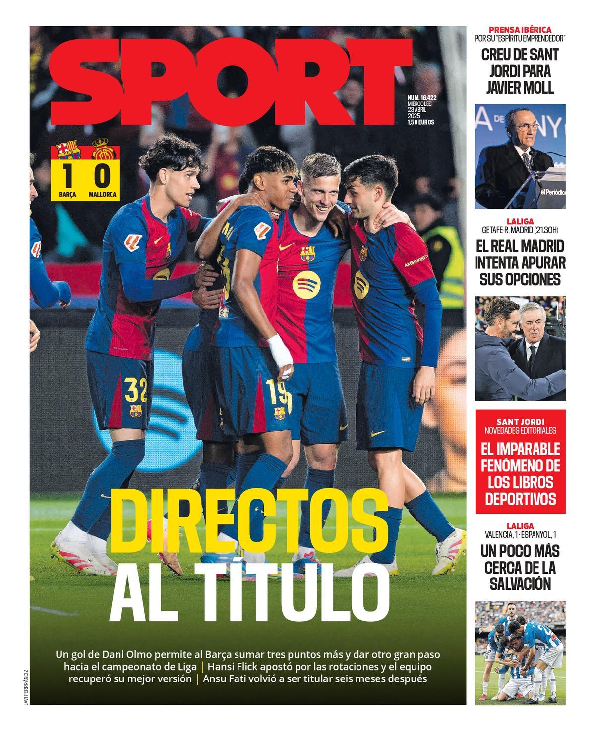 La portada de SPORT de hoy