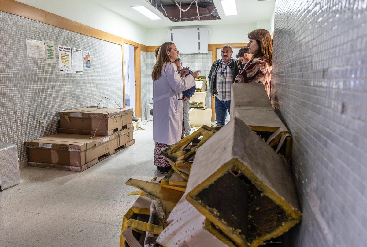 Una de las zonas en obras en los centros sanitarios