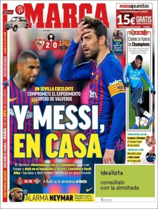 Portada MARCA jueves 24 enero 2019