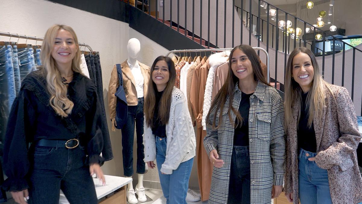 Rebeca Ruiz, María Pintado, Erea Louro y Lula Ruiz en la tienda de Salsa, en Madrid