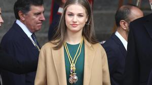 Leonor de Borbón, el pasado noviembre, con las medallas del Congreso y el Senado, en la apertura solemne de las Cortes.