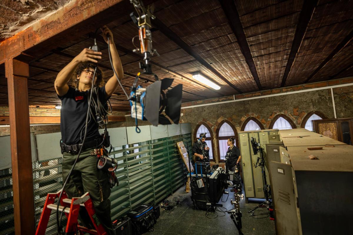 Rodaje de la película 'Els de Sau' en la Monumental.