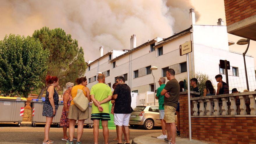 Vecinos evacuados en el Pont de Vilomara i Rocafort