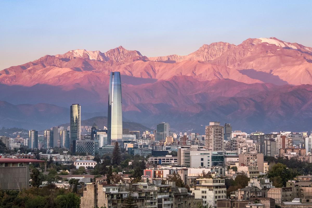 Los Andes vistos desde Santiago de Chile