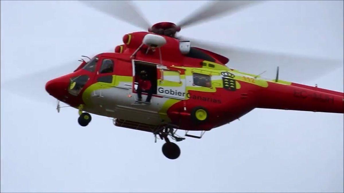 Un helicóptero del GES durante un rescate anterior.