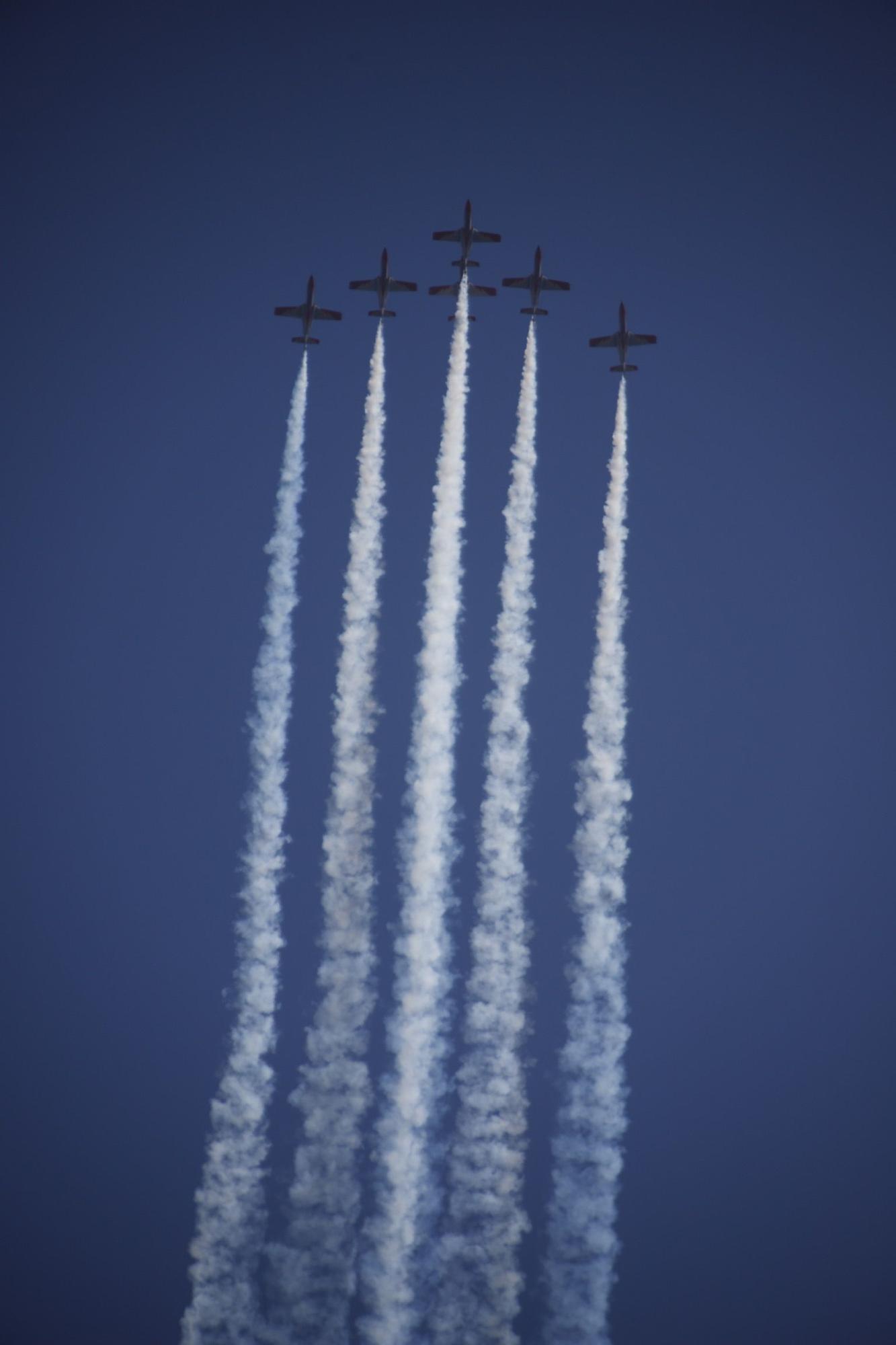 Espectáculo aéreo de Patrulla Águila en Málaga