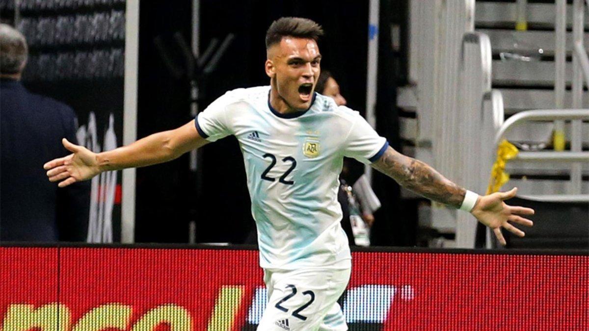 Lautaro Martínez, delantero del Inter, en la lista preolímpica de Argentina