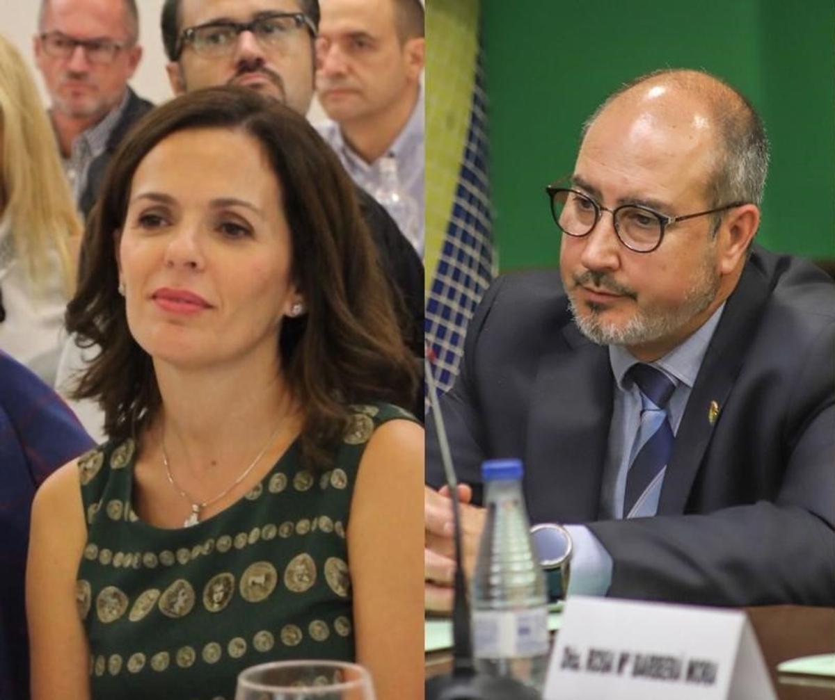 Rosa García (Cs) y Miguel López (PSOE), exsocios de gobierno