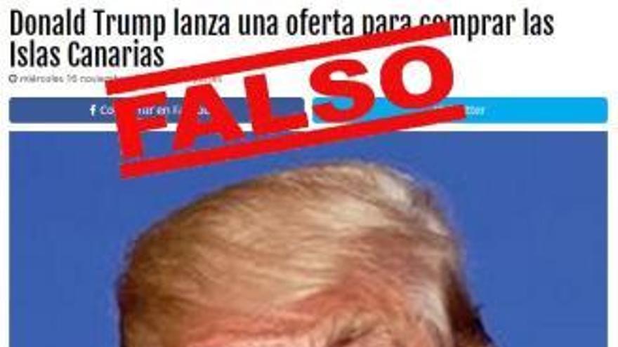 Bulos | Una falsa noticia afirma que Donald Trump quiere comprar Canarias