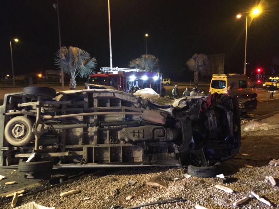 Dos muertos esta madrugada en un accidente con un coche robado en Murcia