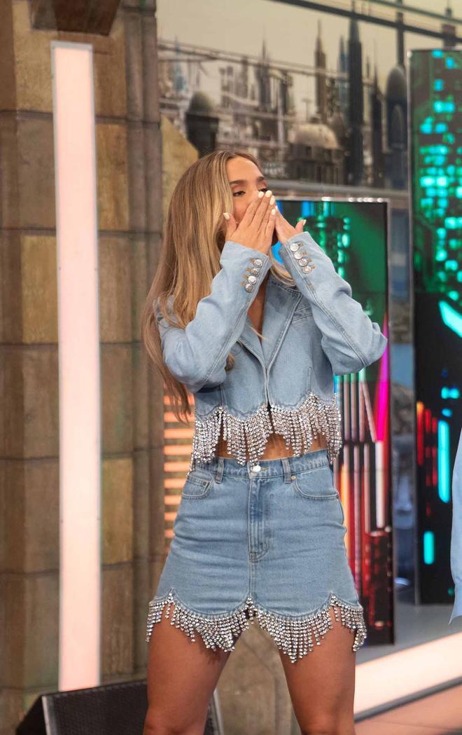 María Pombo en 'El Hormiguero' con conjunto vaquero de Area