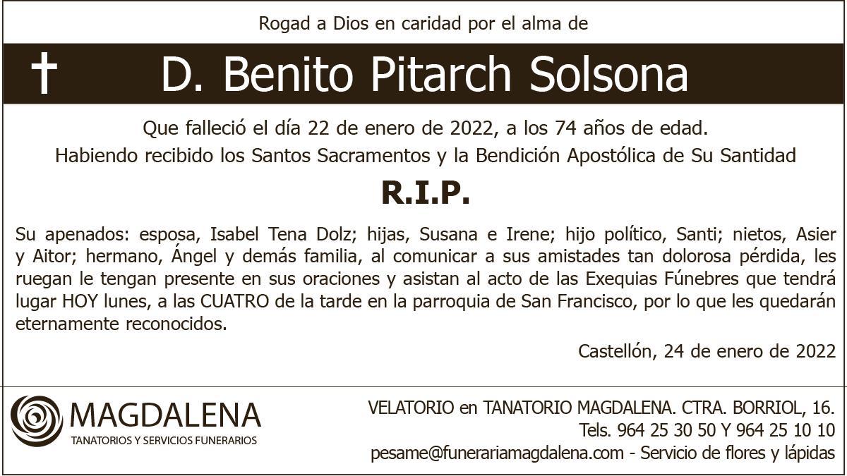D. Benito Pitarch Solsona