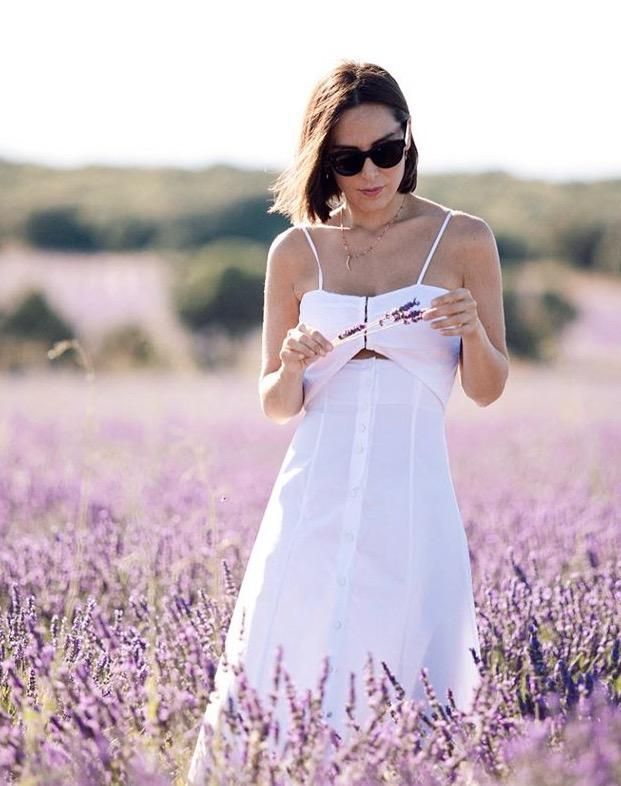Tamara Falcó, en los campos de lavanda de Brihuega