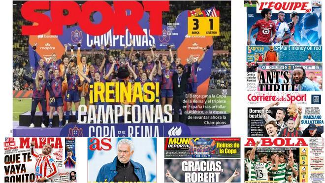 El adiós de Lewandowski y el futuro de Mou, en la portadas de hoy