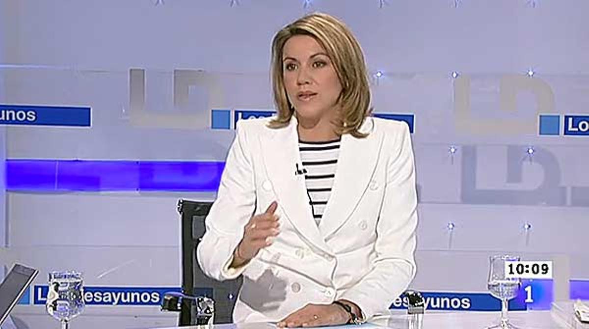 La secretària general del PP, María Dolores de Cospedal, critica TVE i qüestiona que les seves informacions siguin imparcials.