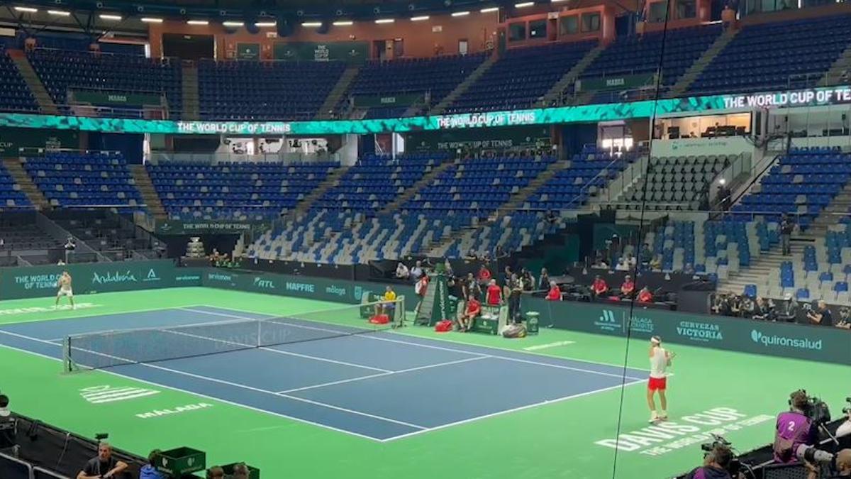 Nadal y Alcaraz entrenan por última vez antes del debut