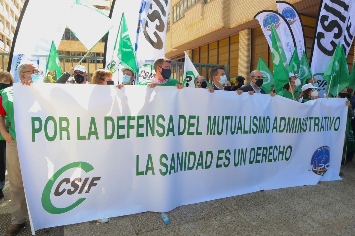 Protesta del sindicato CSIF
