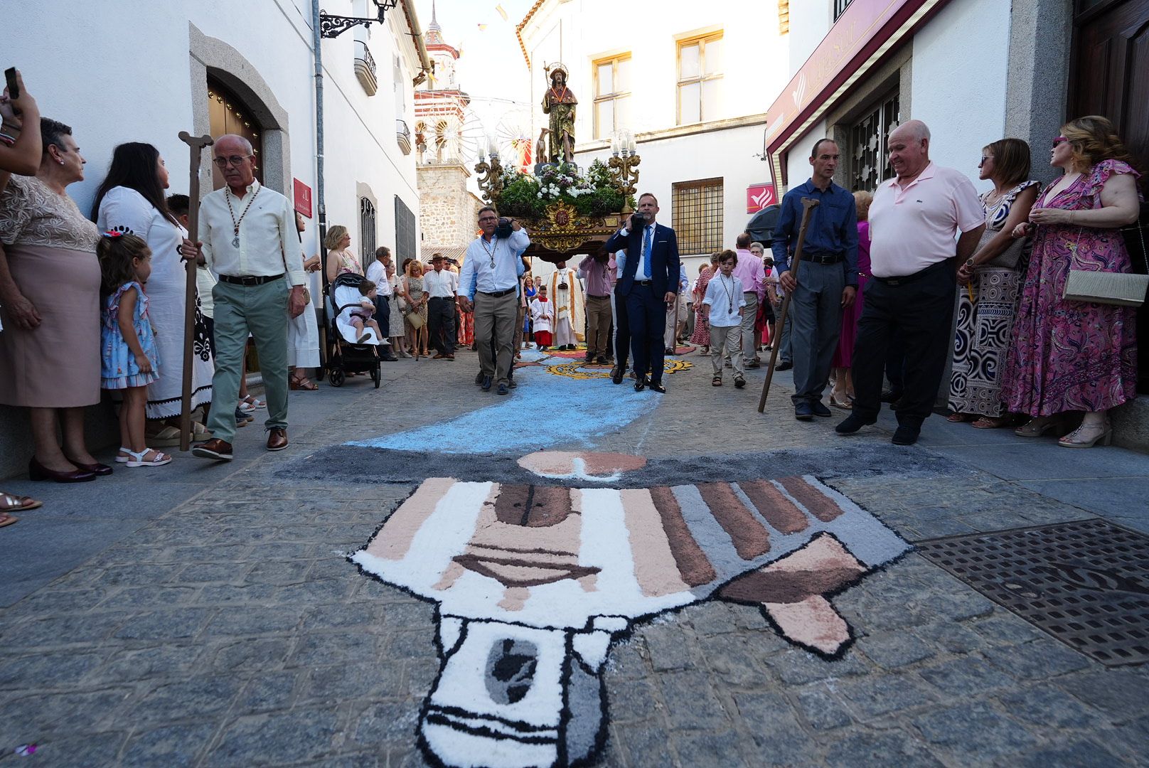 San Roque y alfombras de sal en Dos Torres