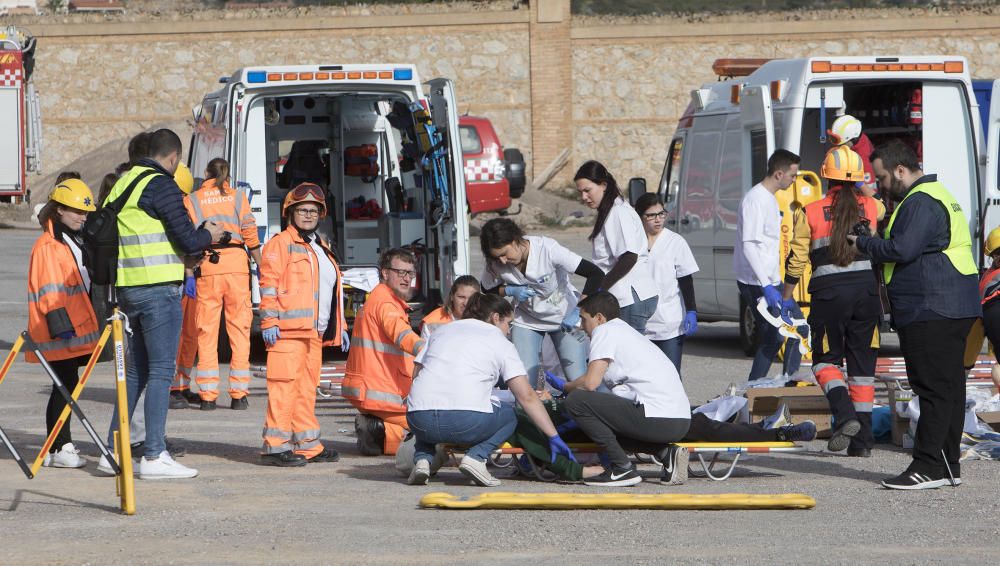 Simulacro de la Escuela de Enfermería de Castelló