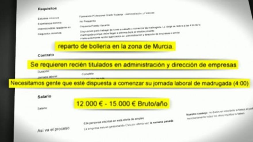 Se busca repartidor de bollería licenciado en empresariales