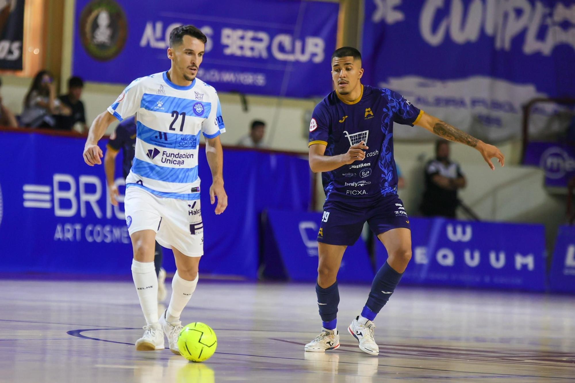 Un lance del primer partido contra el Málaga en el Palau.