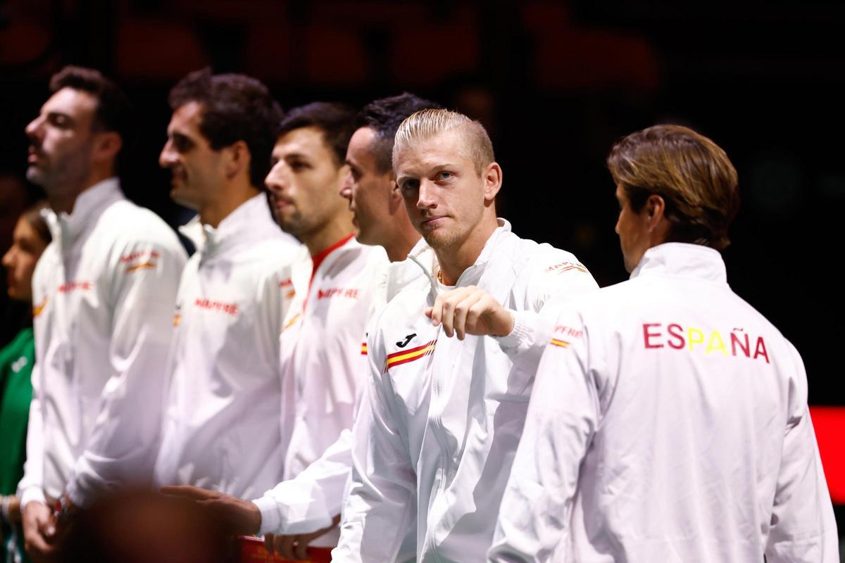 Alejandro Davidovich, en el foco de la imagen del equipo español en esta Fase de Grupos