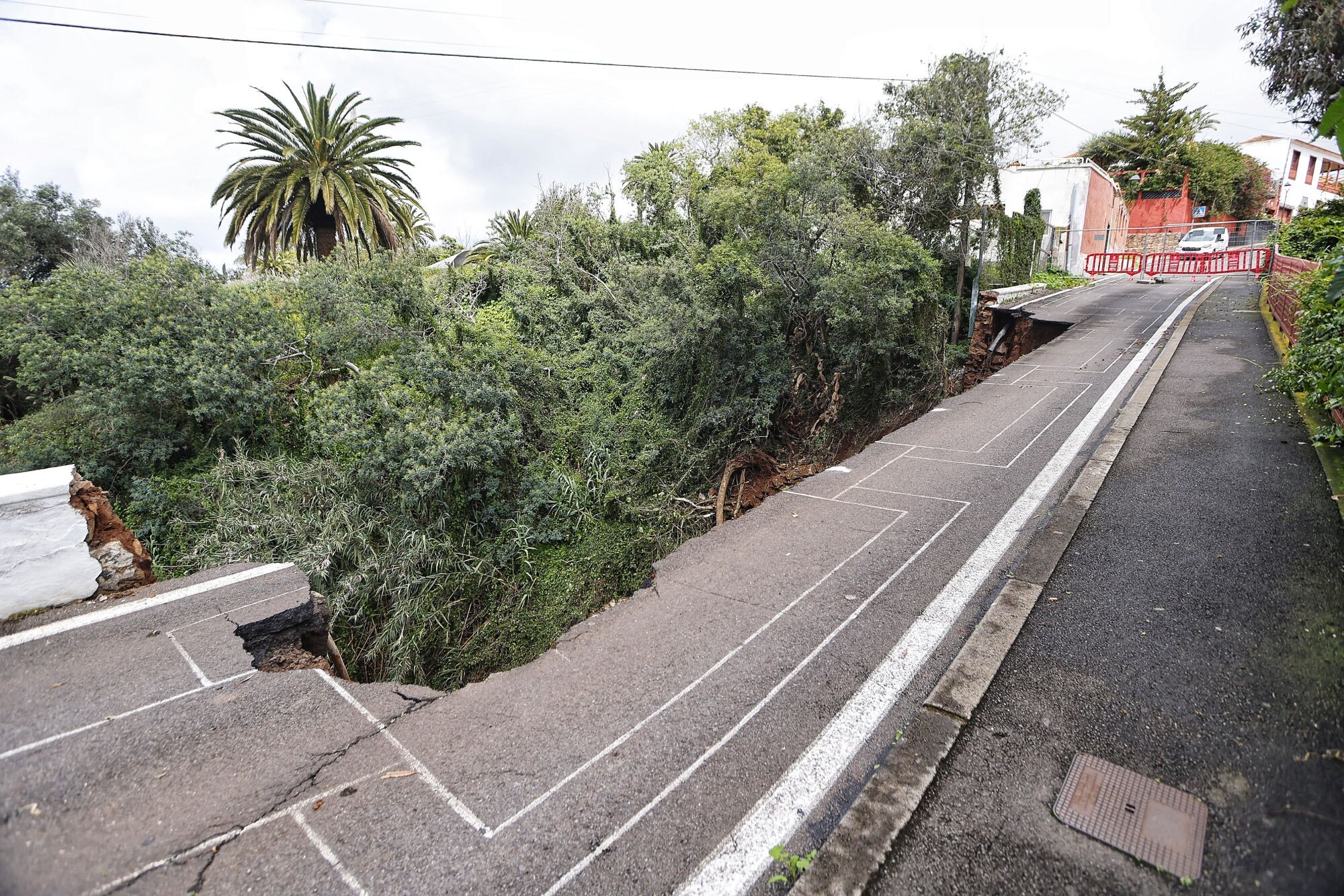 Derrumbe de un puente en Tacoronte