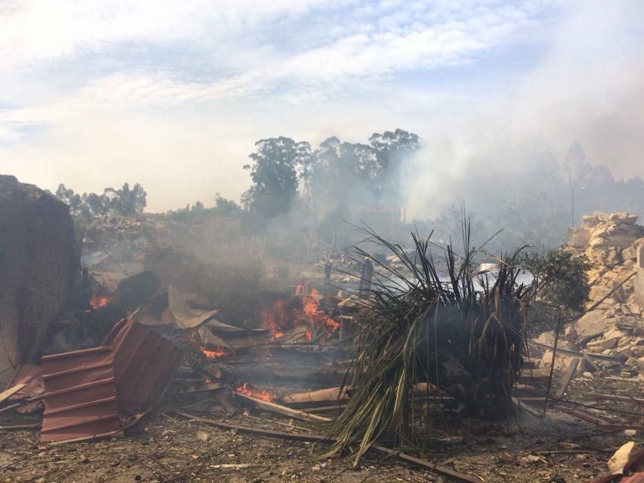 Explosión en un almacén pirotécnico en Tui