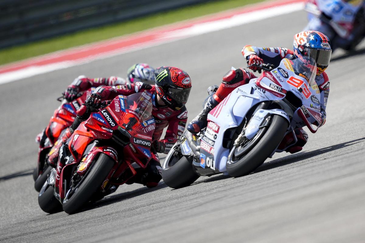 Marc Márquez, pilotando su Ducati 'Desmosedici'.