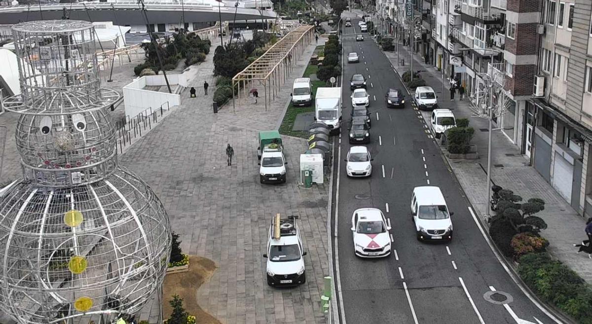 Montaje de Vialia on Ice en la terraza de Vialia.