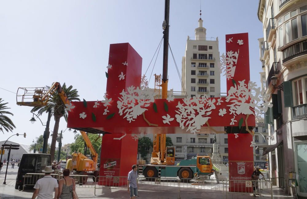 Últimos preparativos de la Feria de Málaga 2017.