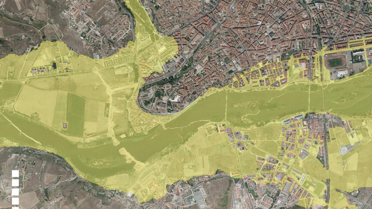 Antiguo mapa de inundabilidad de la capital.