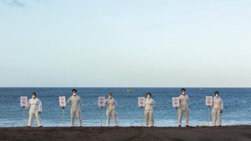 &#039;Cierre&#039; por Greenpeace de playas de Tenerife