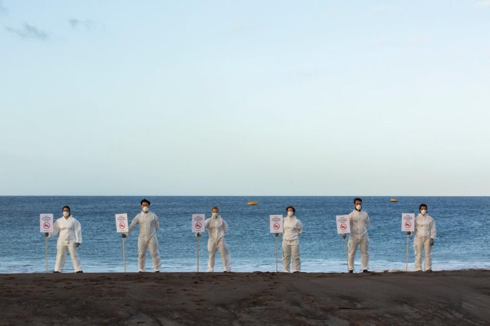 &#039;Cierre&#039; por Greenpeace de playas de Tenerife