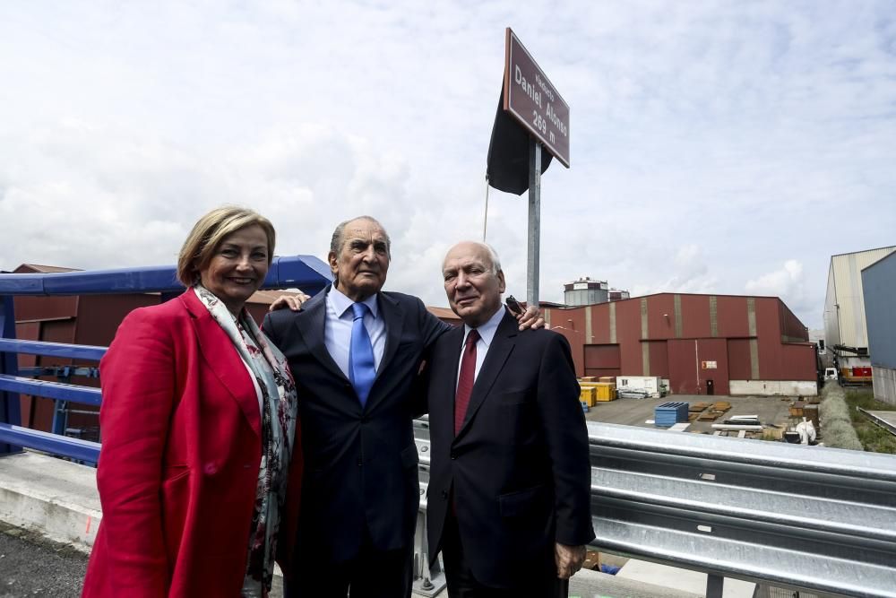 Inauguración del viaducto en homenaje a Daniel Alonso que da acceso al PEPA