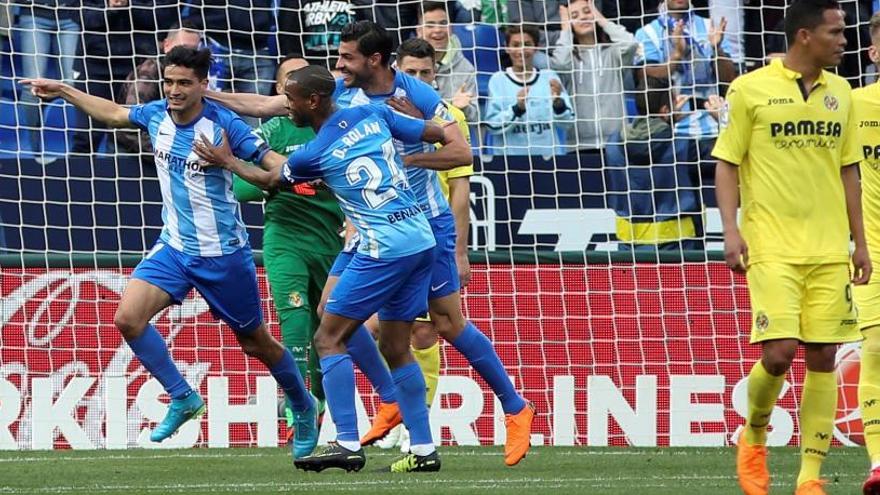 El Málaga gana tras cuatro meses a un Villarreal gris